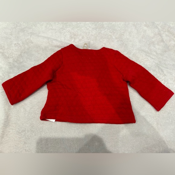 NEW NWT Du Pareil Baby Girls Red Bunny Ears Pocket Knit Sweater Vest Size 6M - Picture 5 of 8